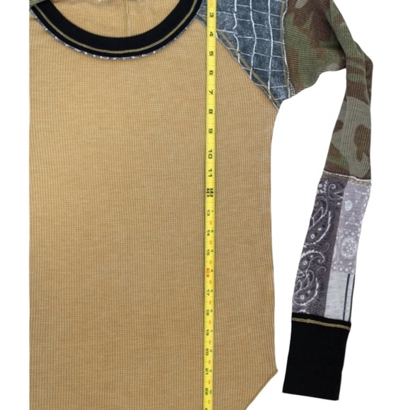 Free People Bright Side Women's Long Sleeve Thermal Top In Willow Combo Small - Picture 5 of 10